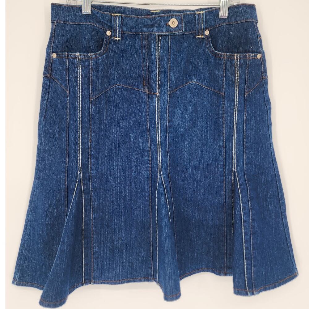 Nathalie B Vintage Denim A-Line Skirt Women’s Size L (14/16) - Picture 6 of 6